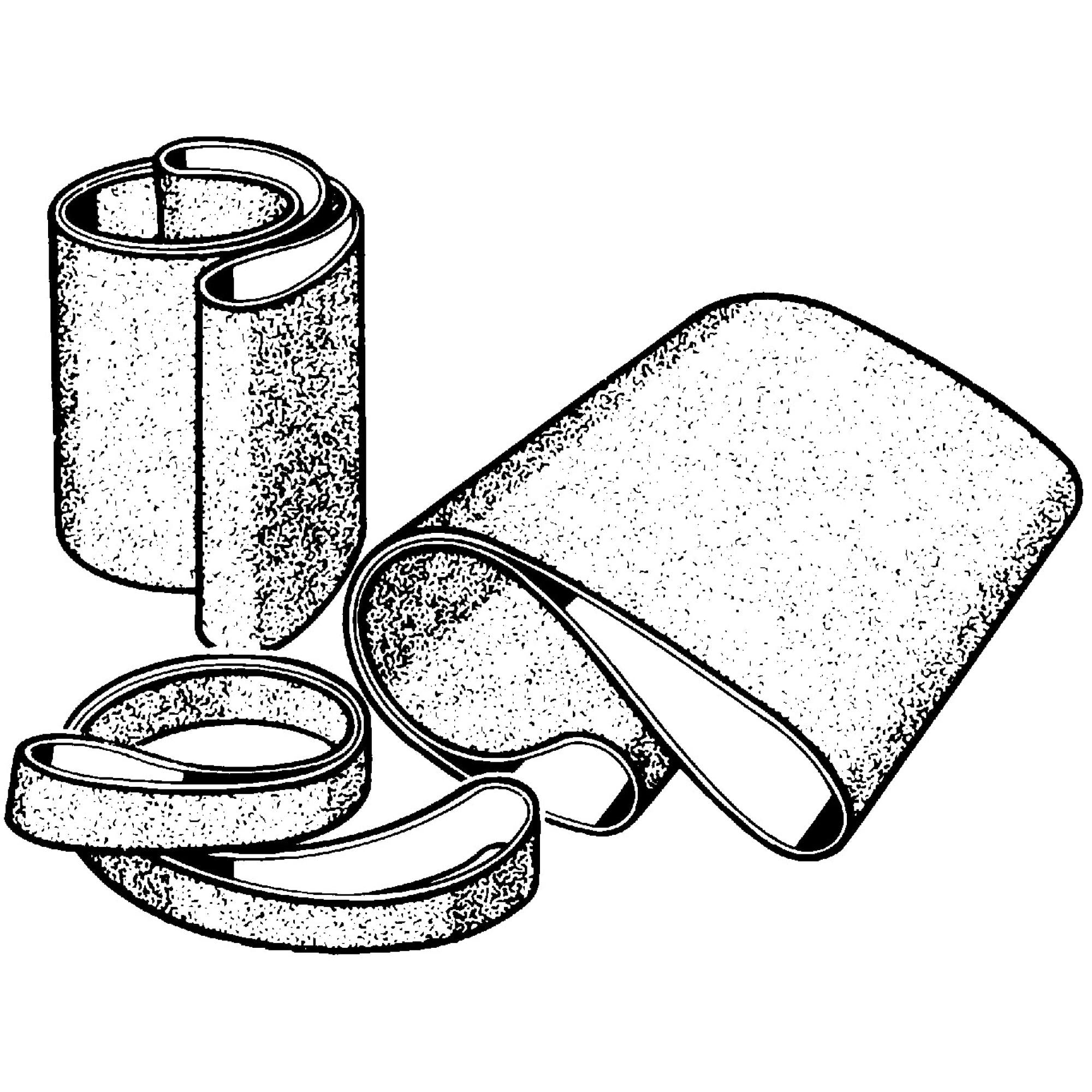 3M 461F Cloth Sanding Belt, P80 Grit, 4