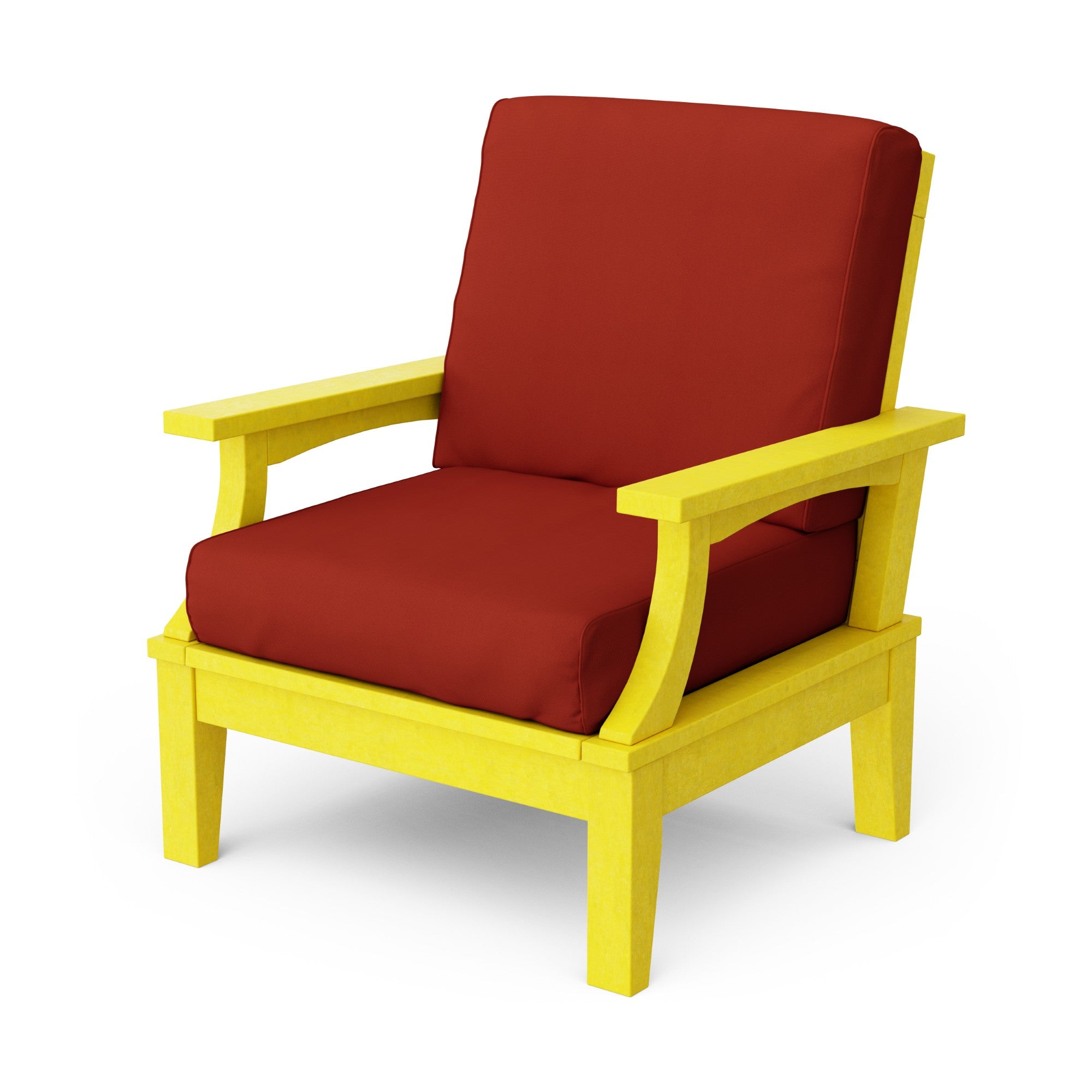 Heritage Deep Seating Patio Chair with Weather-Resistant Cushions - Outdoor Lounge Furniture for Garden, Poolside & Backyard Relaxation
