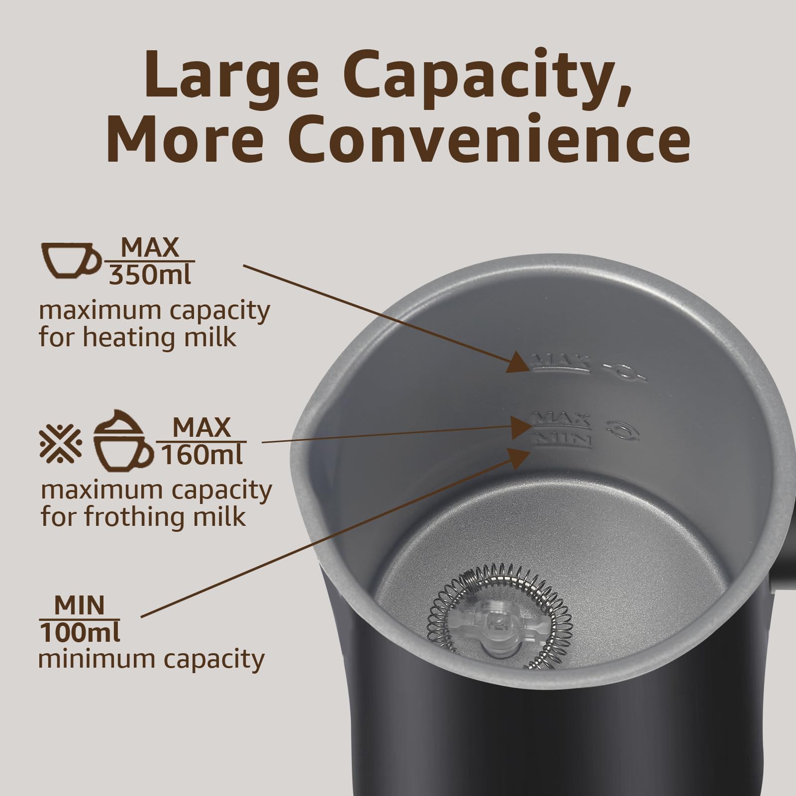 4-in-1 Electric Milk Frother & Steamer - 11.8oz/350ml Automatic Warm & Cold Foam Maker for Coffee, Latte, Cappuccino - Perfect for Home Baristas & Coffee Lovers (Ideal for Morning Coffee, Afternoon Tea & Hot Chocolate Drinks)