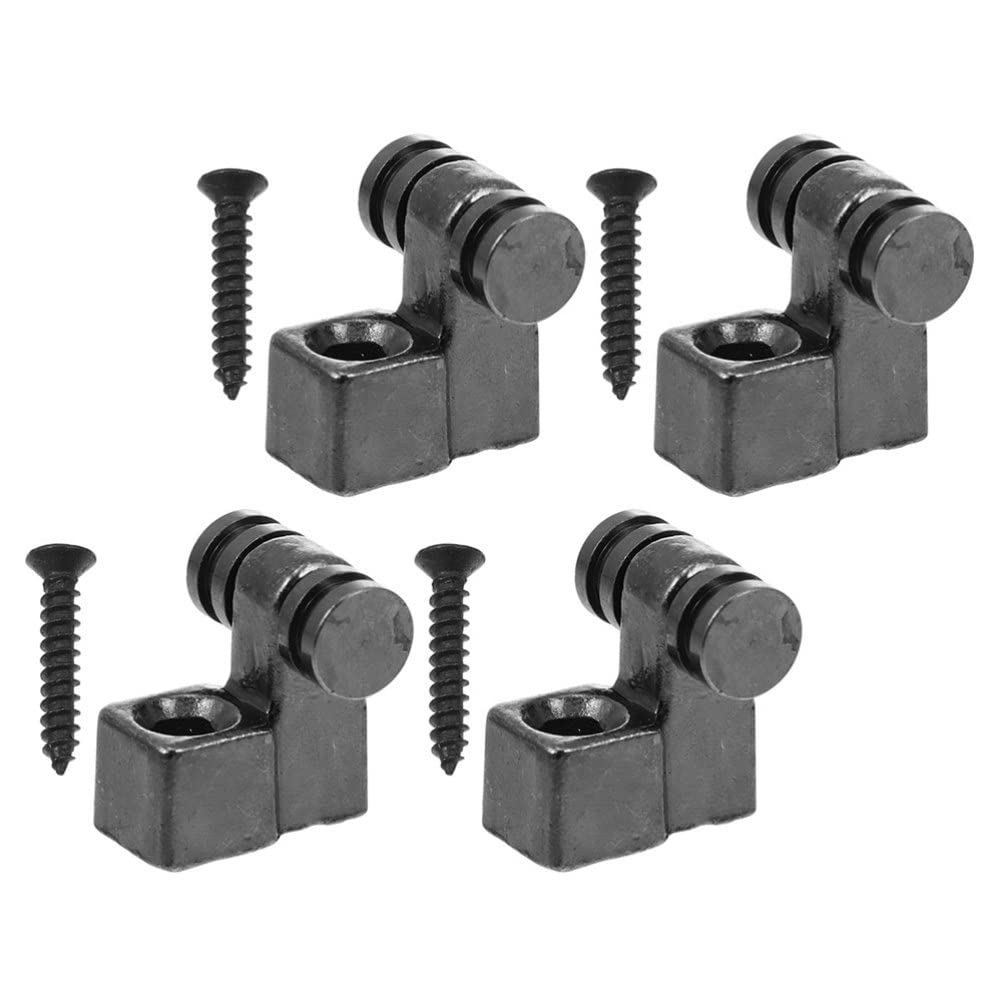 EXCEART 4-Piece Electric Guitar Roller String Tree Retainer Set - Metal String Guides with Press Handle Buckles for Smooth Tuning - Perfect for Rock, Blues & Metal Performances
