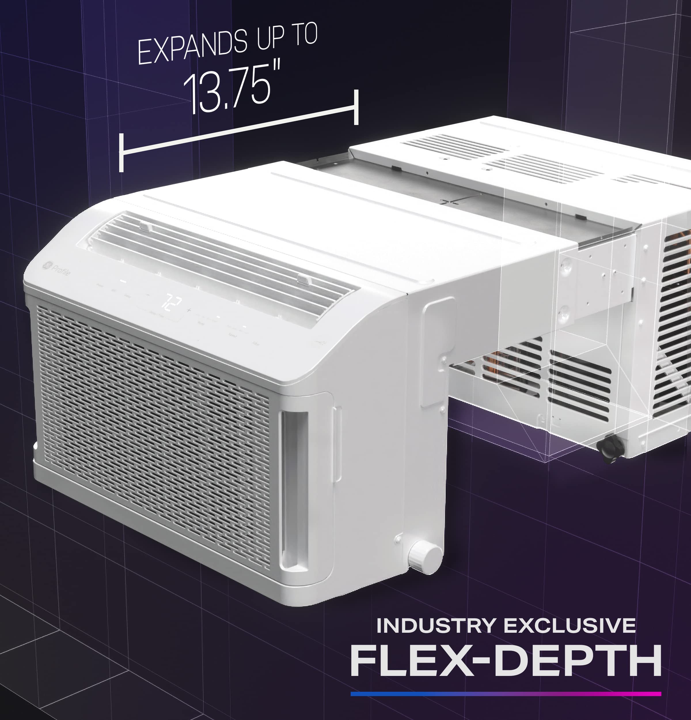 GE PROFILE AHTT08BC 8300 BTU White Window Air Conditioner - Cool & Quiet Cooling for Bedrooms, Living Rooms & Small Spaces