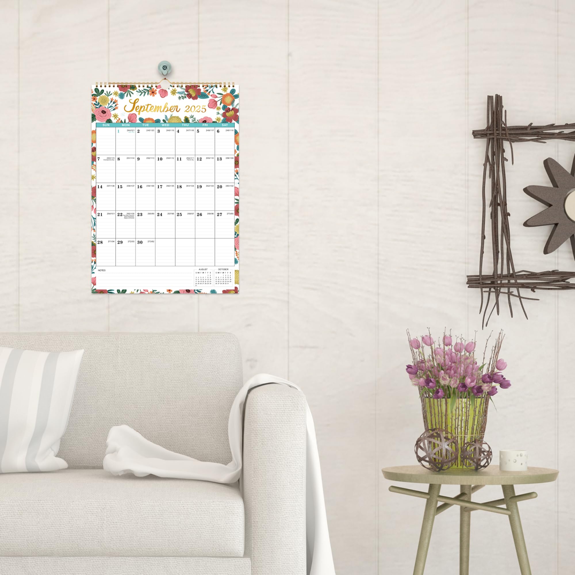 2025 Floral Wall Calendar - 12
