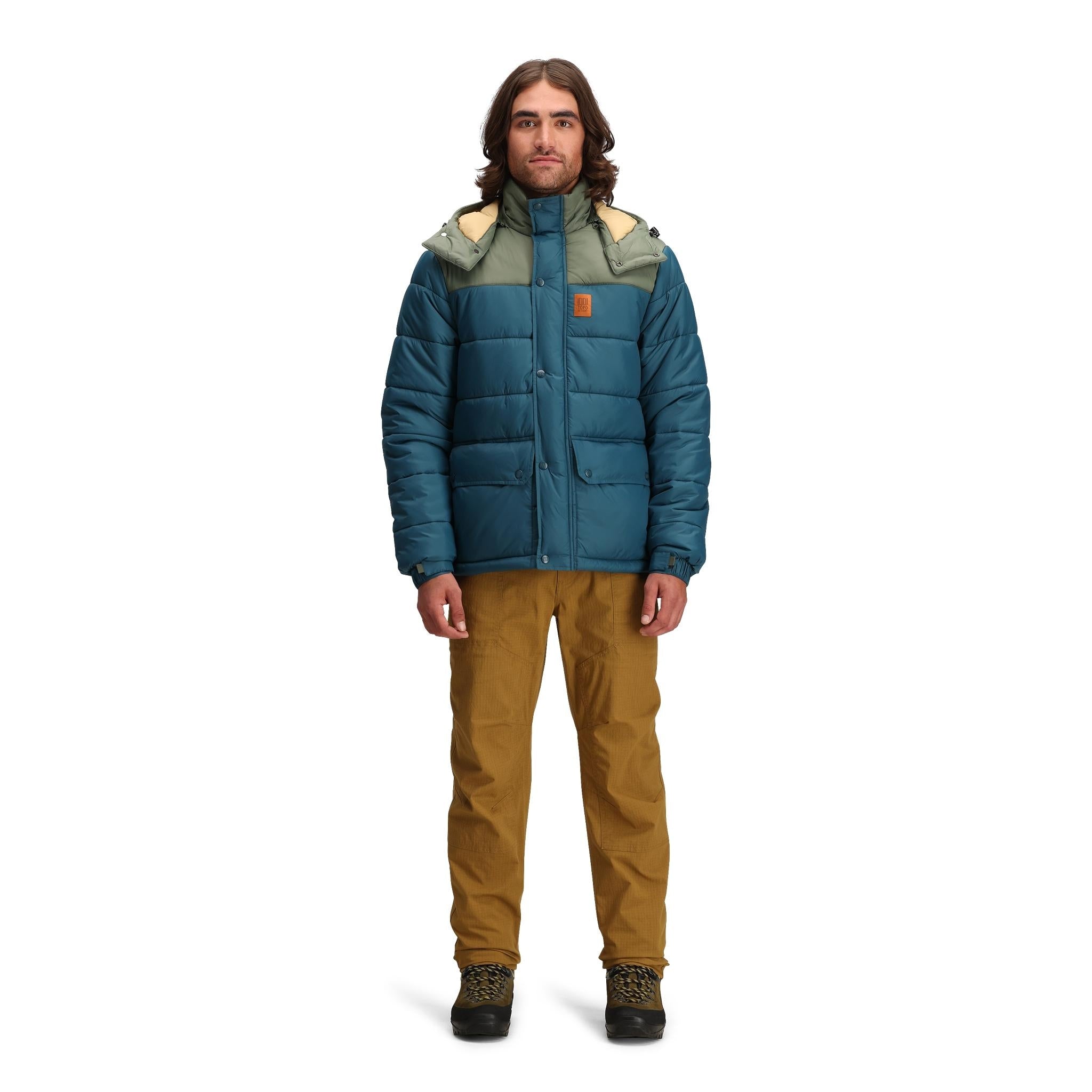 Retro Ridge Puffer Jacket for Men - Vintage Style Winter Coat, Lightweight Warm Quilted Outerwear - Perfect for Skiing, Hiking & Cold Weather Activities (Final Sale)