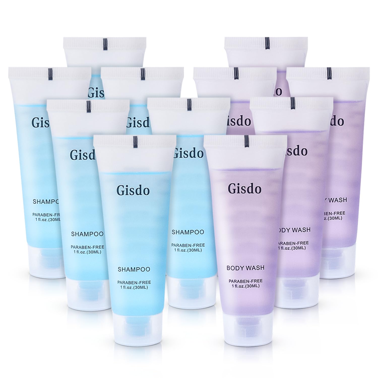 200-Piece Travel Hygiene Kit: 100 x 1oz Body Wash & 100 x 1oz Shampoo (30mL) - Bulk Hotel Toiletries for Guests, AirBnB Essentials, Travel-Size Toiletries Bundle | Perfect for Hotels, Vacation Rentals, Shelters & Travel Amenities