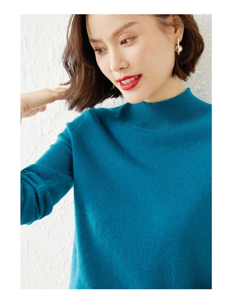 Warm Long Sleeve Pullover Sweater for Women - Cozy Knitwear for Fall & Winter - Perfect for Casual Outfits and Layering