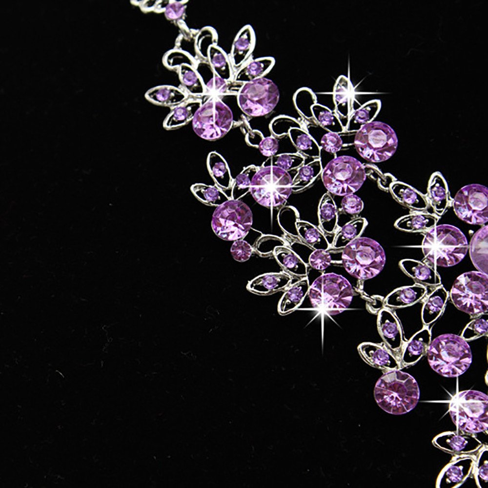 Elegant Crystal Rhinestone Bridal Jewelry Set - Necklace & Earrings for Wedding, Prom, and Formal Events | Perfect for Brides, Bridesmaids, and Special Occasions