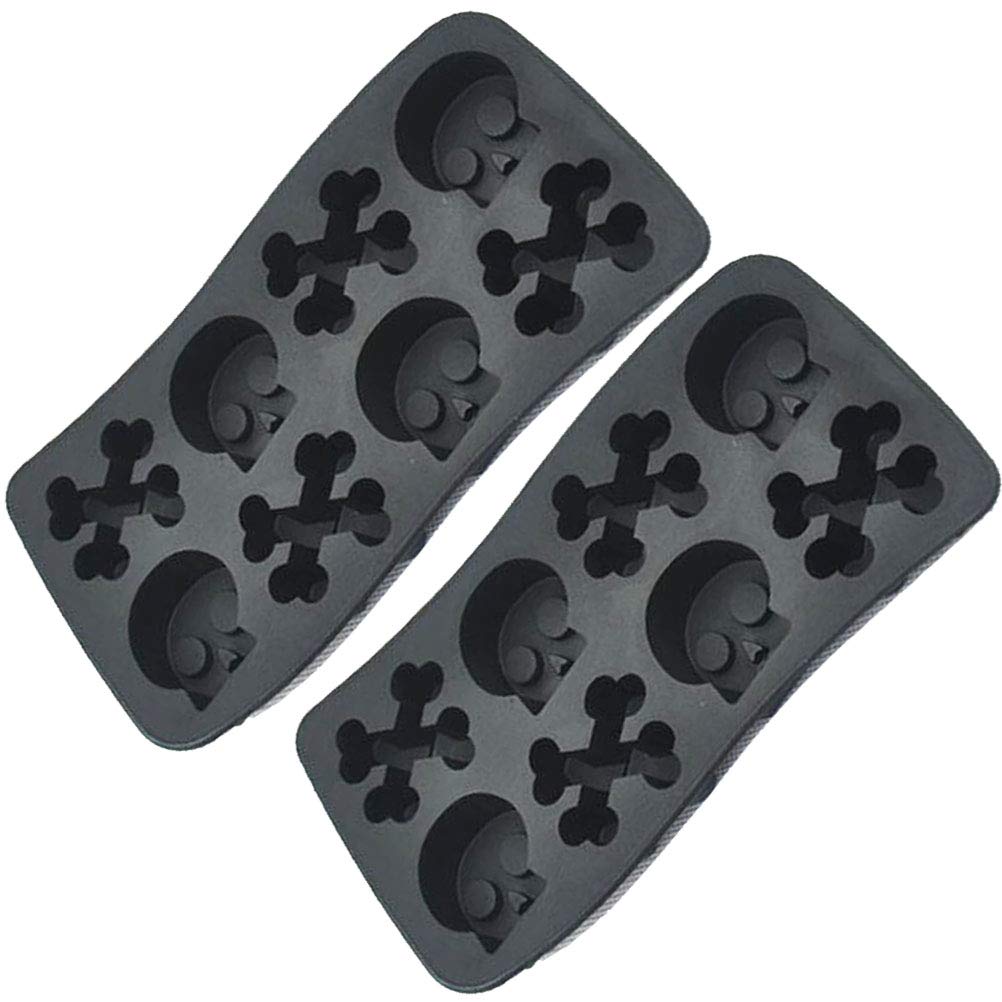 BESPORTBLE 2-Pack Halloween Ice Cube Trays - Silicone Ice Molds for Spooky Ice Cubes, Party Supplies & Cocktail Making - Perfect for Halloween Parties, Themed Drinks & Home Bar Decor