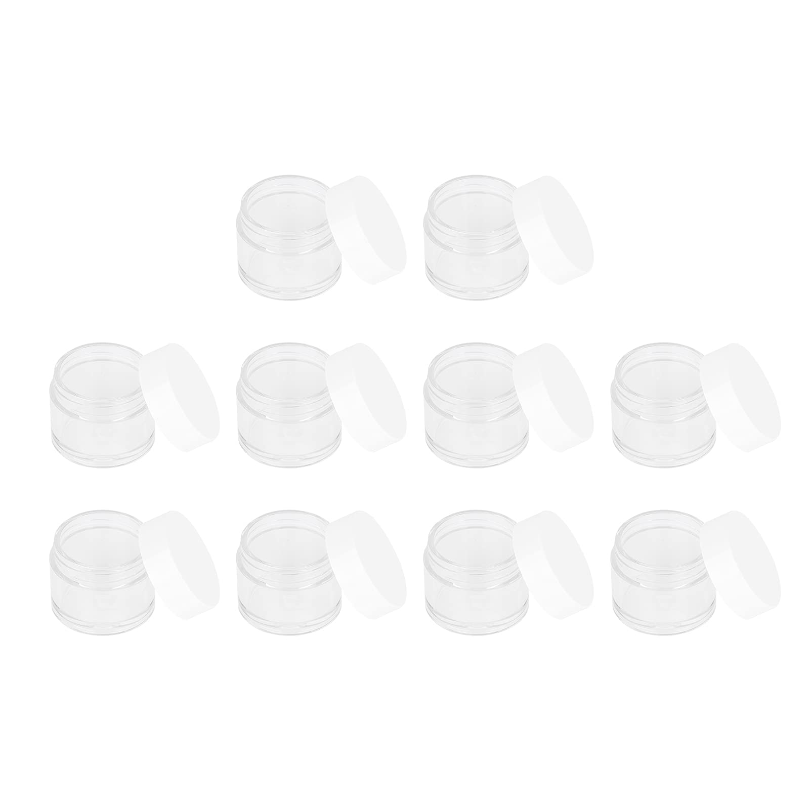 2-Pack Refillable Round Lip Balm Containers - 10pcs Empty Cosmetic Jars for Travel, DIY Lip Balm, Earrings & Jewelry Storage | Portable & Reusable