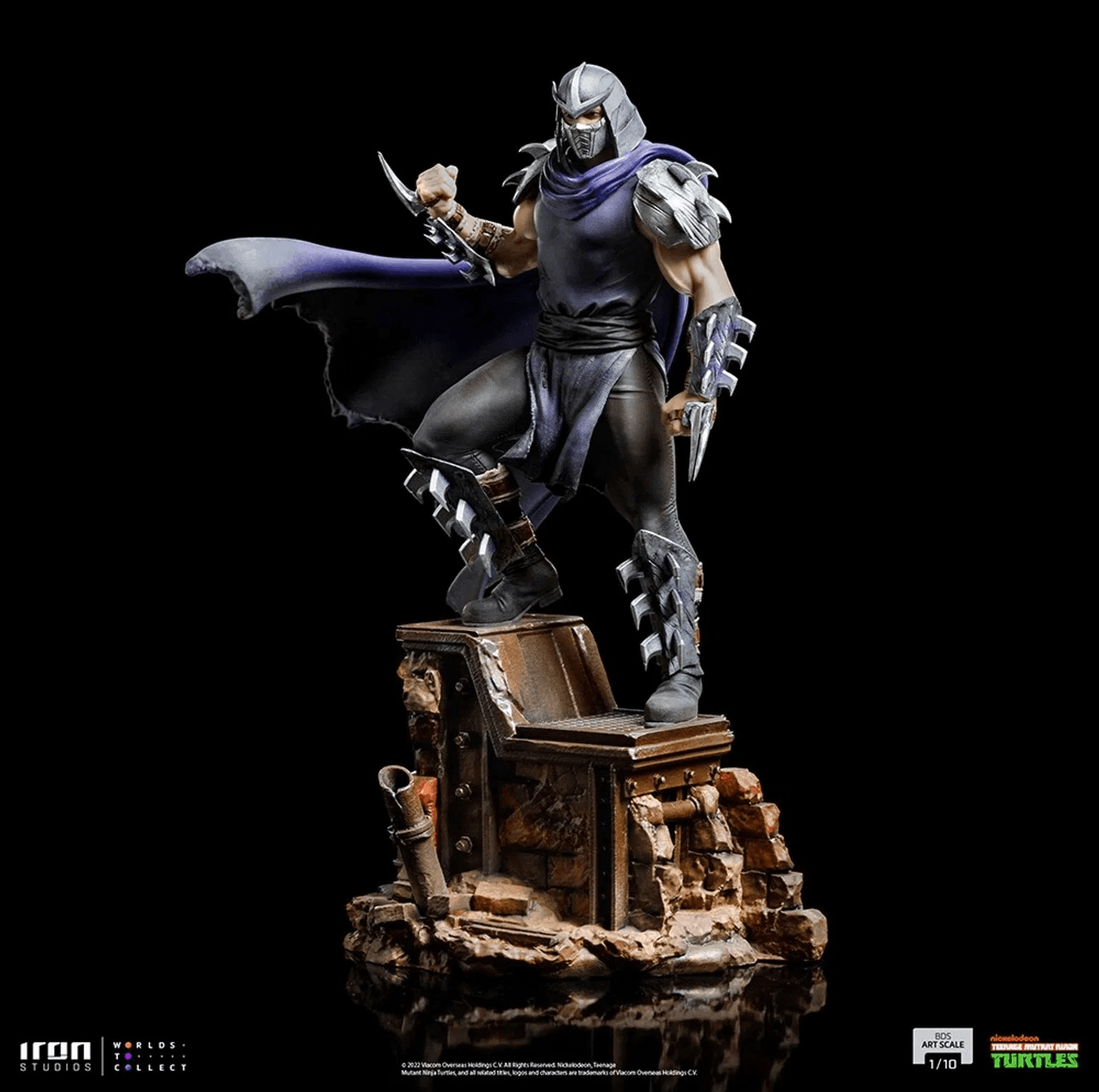 Iron Studios TMNT Shredder BDS Art Scale 1/10 Statue - Teenage Mutant Ninja Turtles Villain Collectible for Display & Home Decor