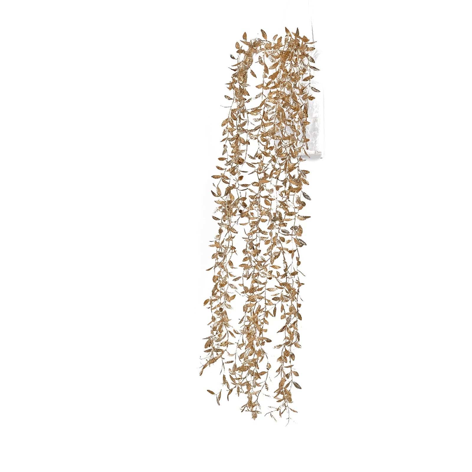 2 Pack Gold Metallic Artificial Ivy Leaf Garlands - 41