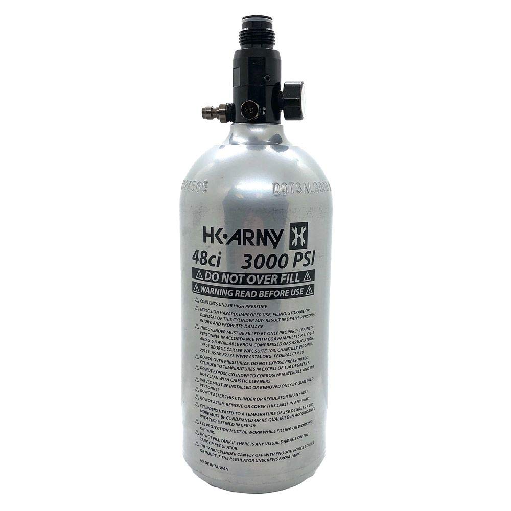 HK Army Aluminum HPA Paintball Air Tank with Standard Regulator - Lightweight & Durable Compressed Air System for Paintball, Airsoft & Outdoor Sports