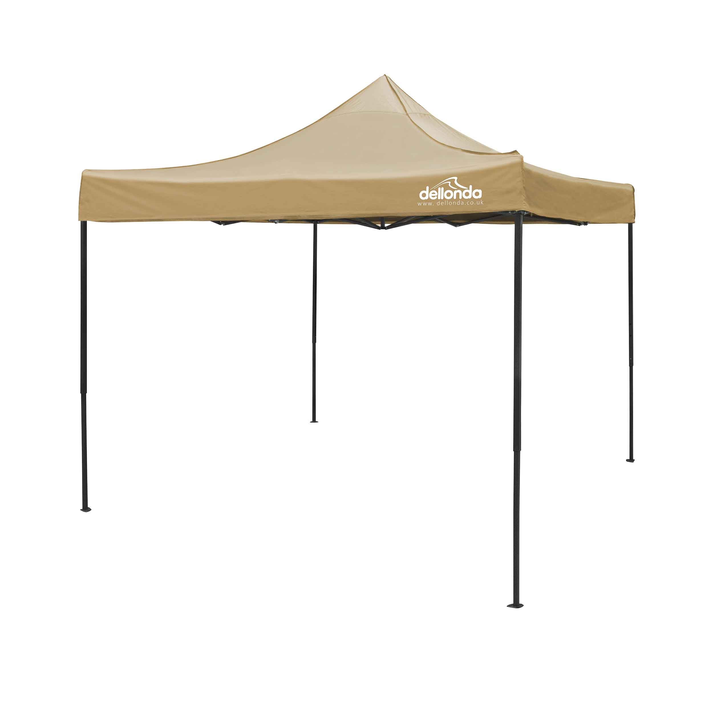 Premium 3x3m Pop Up Gazebo with Carry Bag - Waterproof Outdoor Canopy Tent with Stakes & Weight Bags for Patio, Backyard, Beach & Camping - Beige DG130