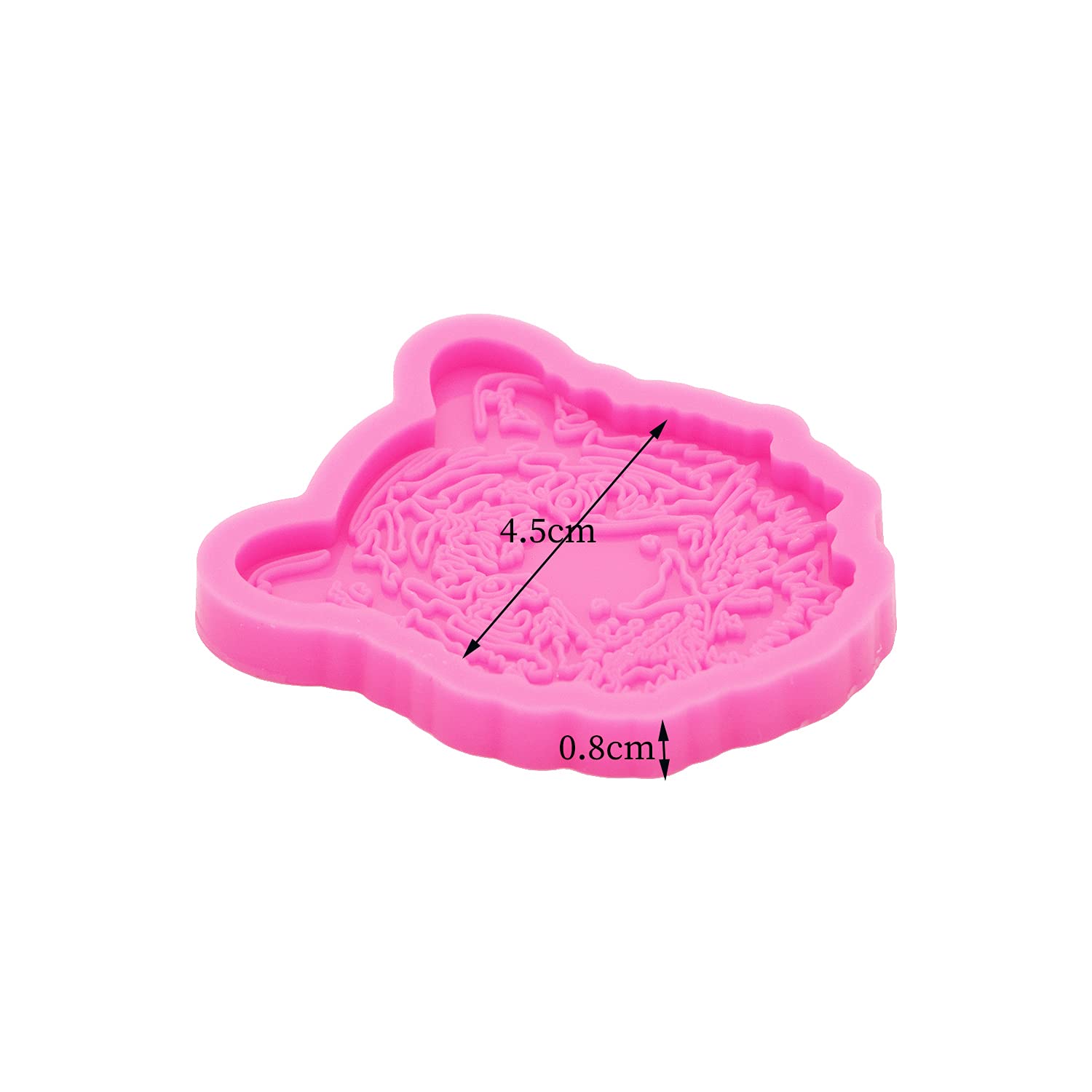 1.8 Inch Tiger Head Silicone Mold for Epoxy Resin Casting - DIY Keychain, Jewelry & Badge Reel Making - High Gloss Phone Socket Mold for Craft Projects - Perfect for Resin Art, DIY Gifts & Home Decor