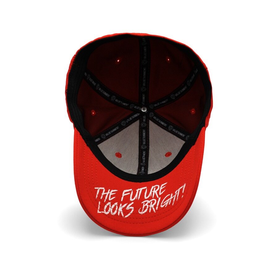 VT Shield Logo Future Looks Bright Red & Black Flex Fit Hat - Adjustable Baseball Cap for Men & Women - Perfect for Outdoor Sports, Casual Wear & Fan Gear