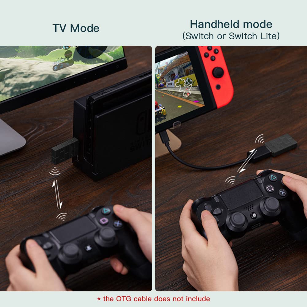 8BitDo Wireless USB Adapter 2 - Bluetooth USB Dongle for Xbox Series, Joycons, Switch Pro, PS5/PS4/PS3 Controllers | Compatible with Switch, PC, Android TV Box, Raspberry Pi & Retrofreak | Perfect for Gaming, Streaming & Retro Console Emulation