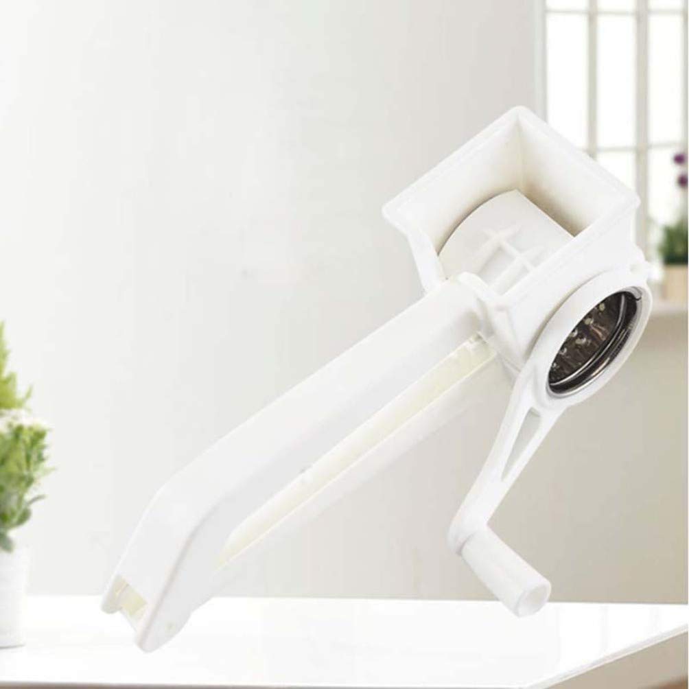 Hemoton Rotary Cheese Grater - 1pc Handheld Cheese Slicer & Shredder with Crank Handle, Multi-Purpose Kitchen Tool for Grating Cheese, Carrots & Vegetables - Perfect for Pizza, Pasta & Salad Prep