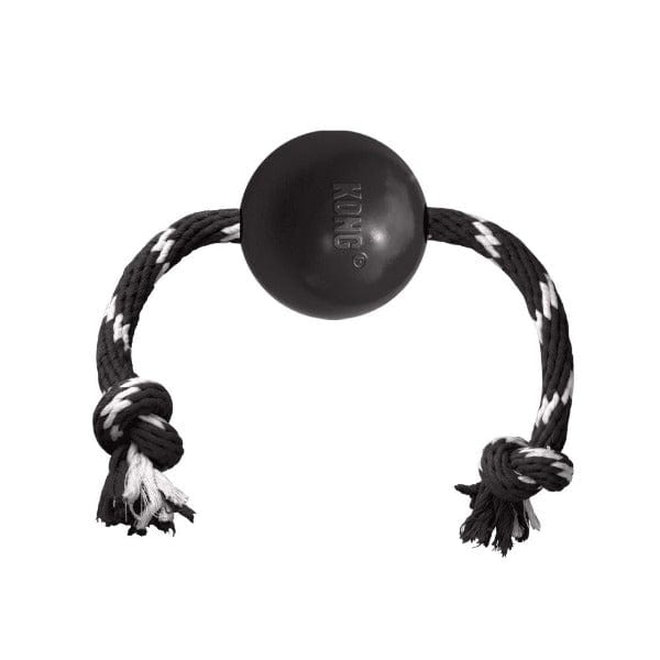 KONG Extreme Ball with Rope - Durable Chew Toy for Large Dogs - Perfect for Fetch, Tug-of-War & Aggressive Chewers