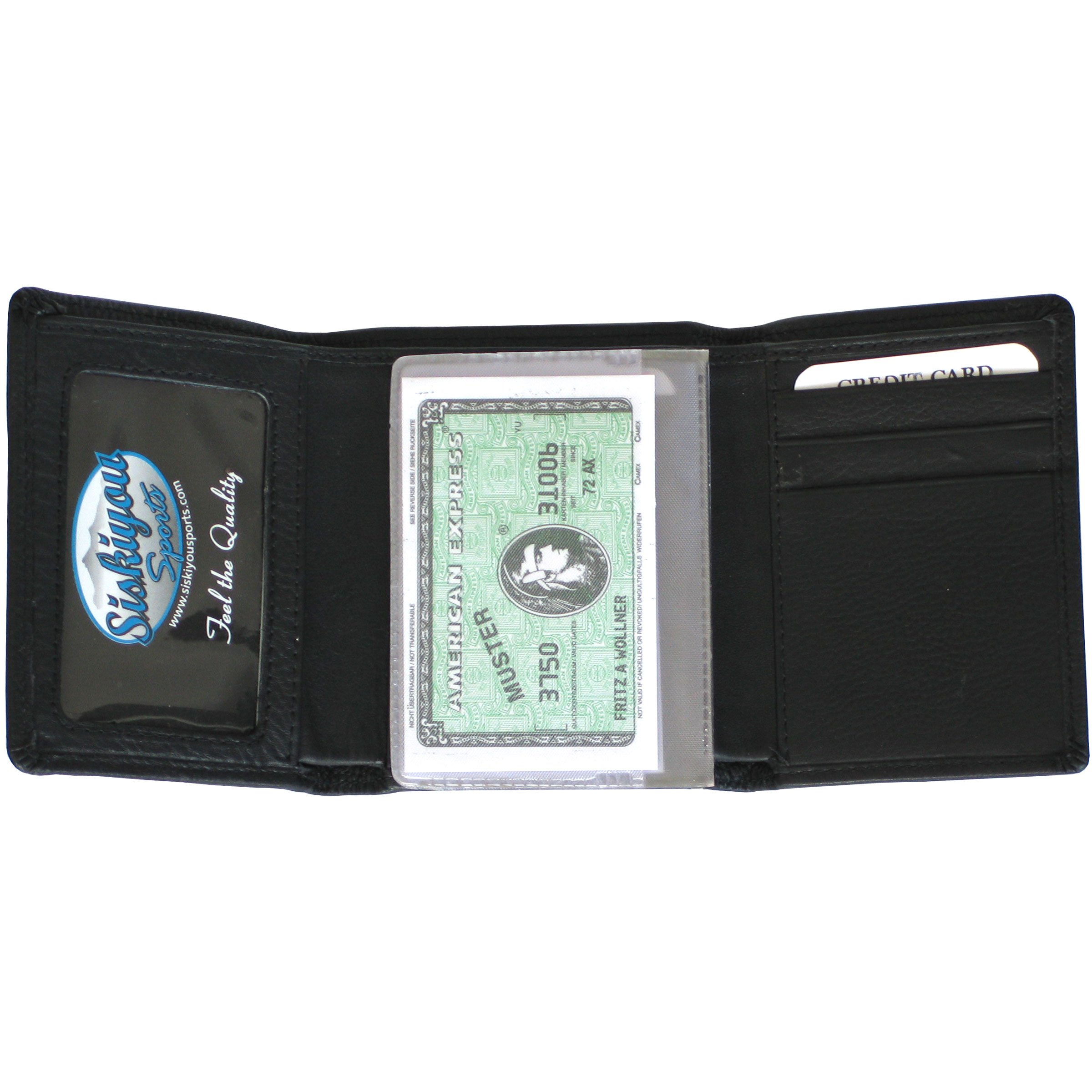 Premium Men's Leather Tri-Fold Wallet - RFID Blocking, Multiple Card Slots & ID Window - Gift Box Included - Perfect for Everyday Use, Travel & Business