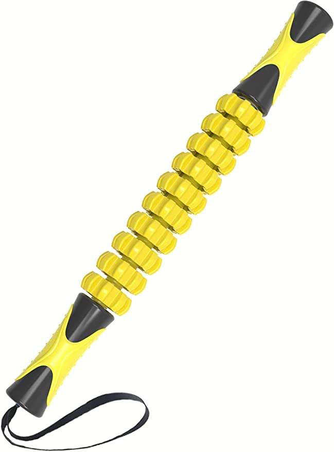 Yoga Fitness Massage Stick & Muscle Roller for Relaxation - Relieve Muscle Soreness, Cramps & Tightness - Ideal for Leg & Back Recovery - Perfect for Post-Workout, Yoga & Physical Therapy