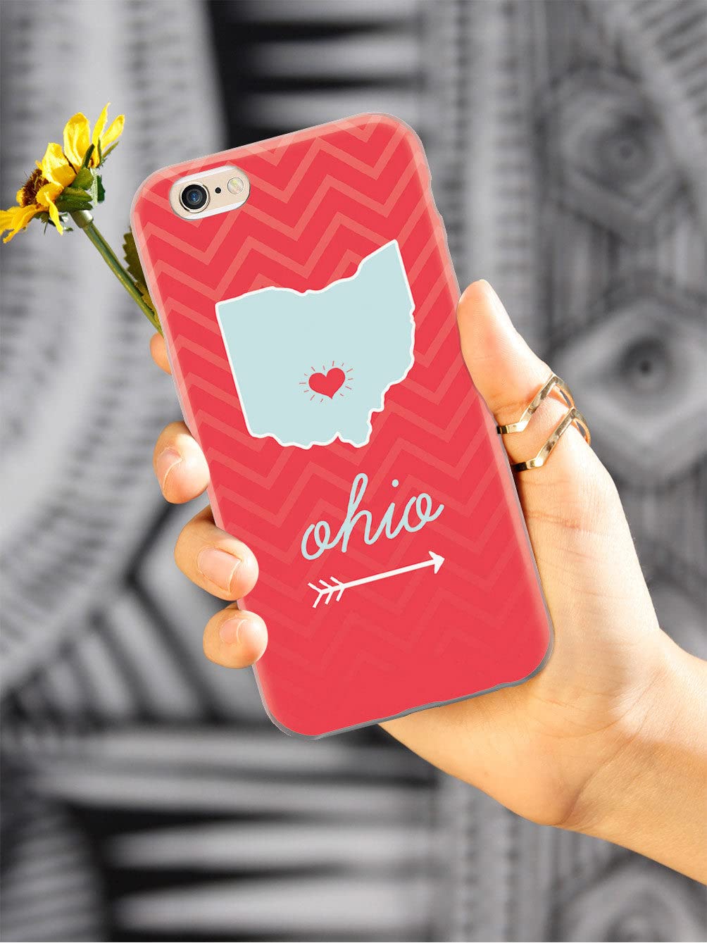 3D Textured iPhone 15 Pro Max Case with Rubber Bumper - Protective Phone Cover for Apple iPhone 15 Pro Max - Ohio Chevron Pattern Design - Shockproof & Scratch Resistant - Perfect for Everyday Use, Travel & Outdoor Activities