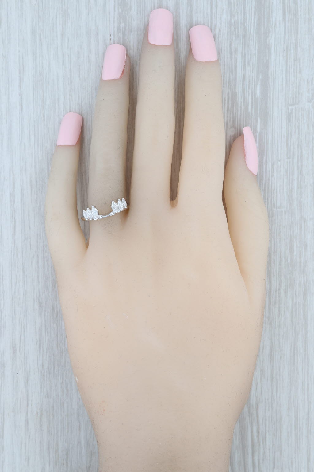 0.40 Carat Total Weight (CTW) Diamond Ring Guard in 14K White Gold - Size 6.5 Stackable Wedding Band Wrap - Perfect for Bridal Sets, Anniversary Gifts & Everyday Elegance