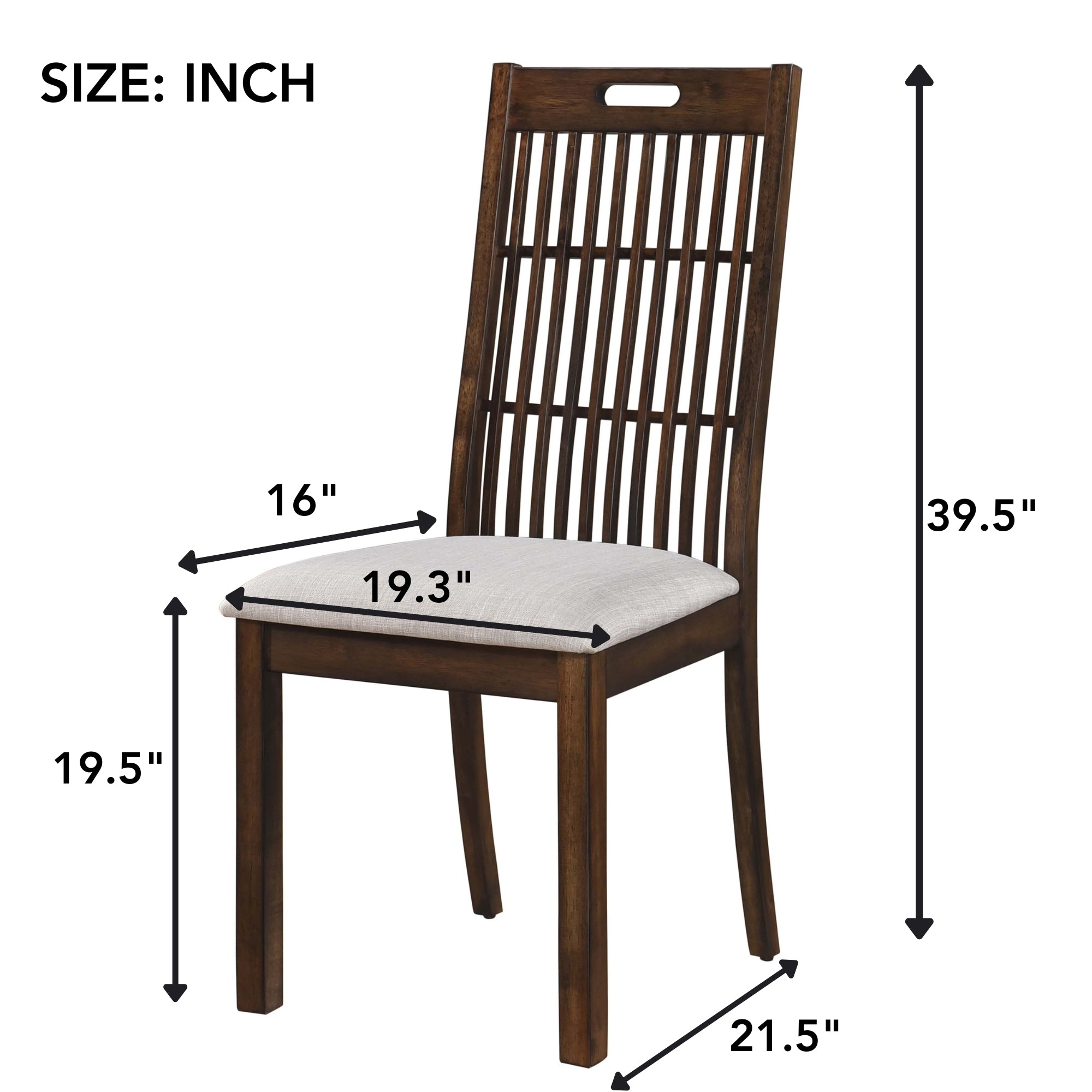 2-Piece Set Dining Side Chairs - Rustic Modern Farmhouse Design with Retro Style, Easy Assembly for Kitchen, Dining Room & Breakfast Nook