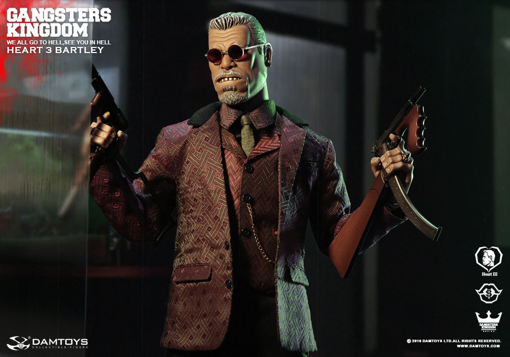 1/6 Scale Gangsters Kingdom Heart 3 Bartley GK014 Action Figure by Damtoys - Collectible Crime-Themed Model for Display & Photography