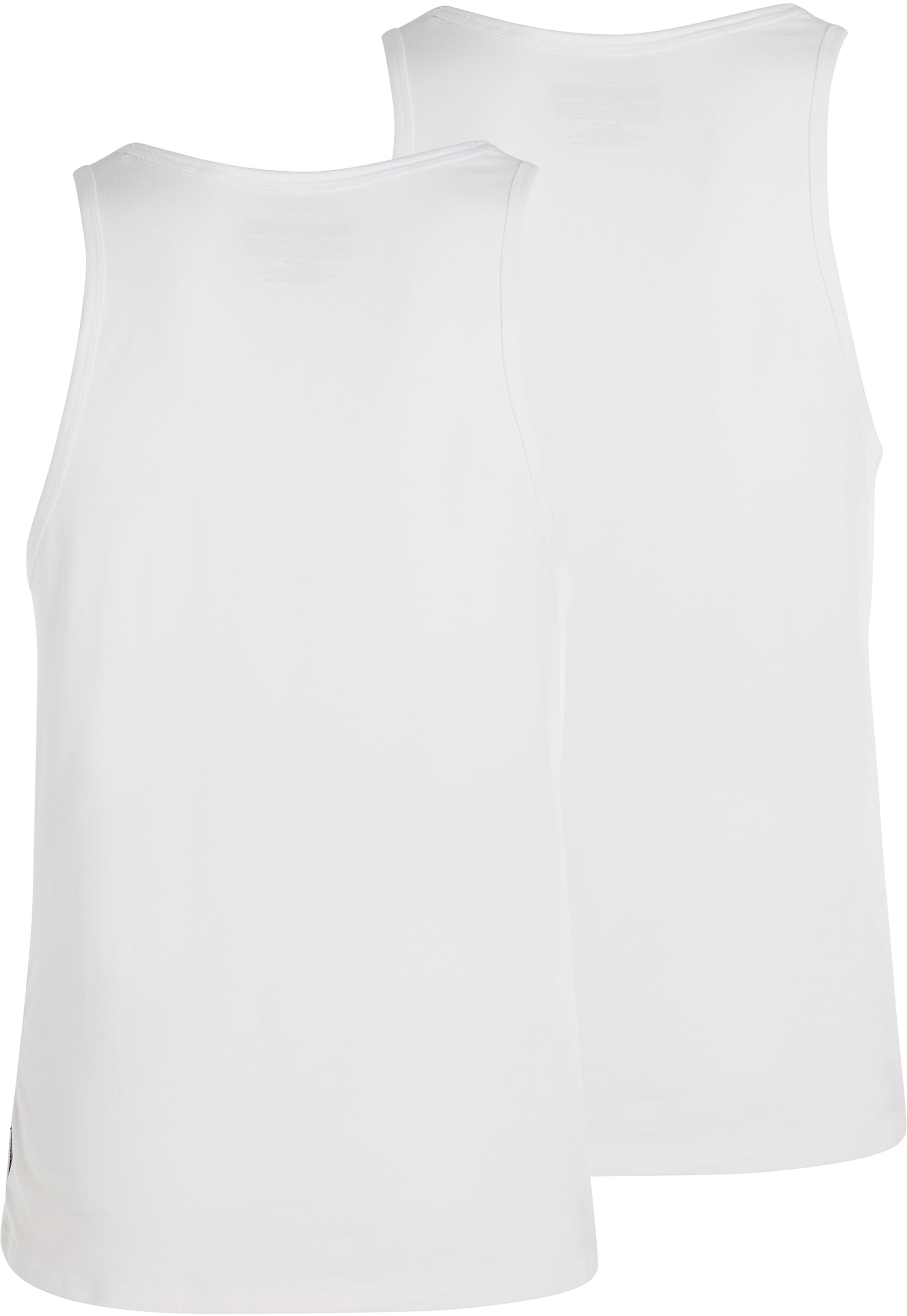 Calvin Klein Modern Cotton Tank Tops 2-Pack for Women - Soft Breathable White Sleeveless Shirts for Gym, Yoga & Summer Casual Wear