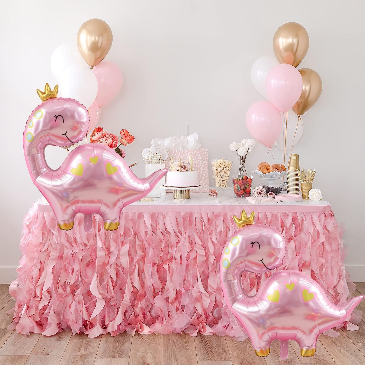 **38 Inch Large Pink Dinosaur Balloons for Birthday Party, Baby Shower & Gender Reveal – Dinosaur Party Decorations & Favors (Pack of 2) – Perfect for Kids' Parties, Themed Events & Photo Backdrops**