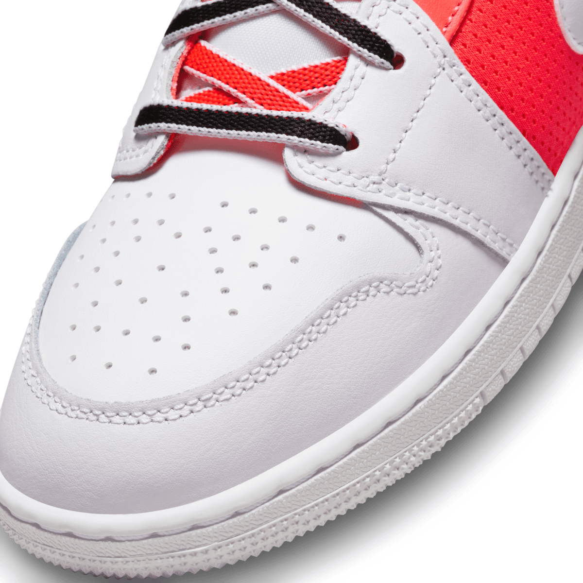 Kids Air Jordan 1 Mid SE Sneakers - White Black Infrared Basketball Shoes for Boys & Girls | Comfortable Athletic Shoes for School, Sports & Casual Wear