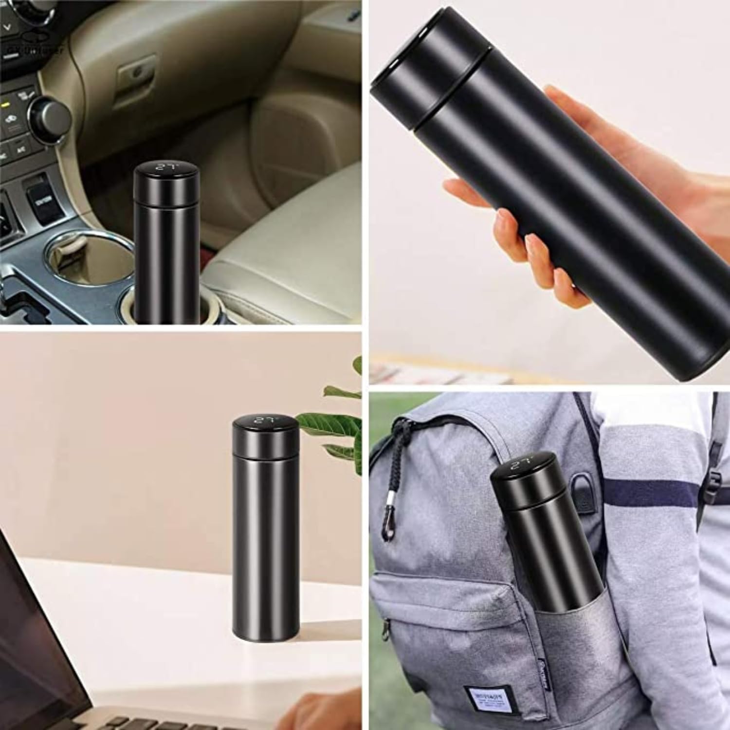 Personalized Teak Wood & Steel Water Bottle 500ml - Custom Name Engraved, Single Wall Design - Perfect Birthday Gift, Corporate Employee Gift & Travel Companion (Ideal for Office, Gym, Hiking & Outdoor Adventures)