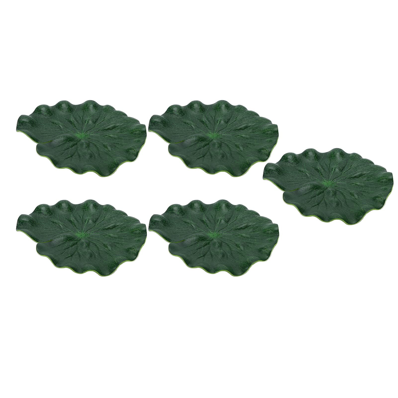 Zerodis 5-Piece Floating Pool Decorations - Realistic Artificial Lily Pads Leaves for Ponds, Pools & Aquariums | Perfect for Water Garden Decor, Backyard Pool Parties & Fish Tank Landscaping
