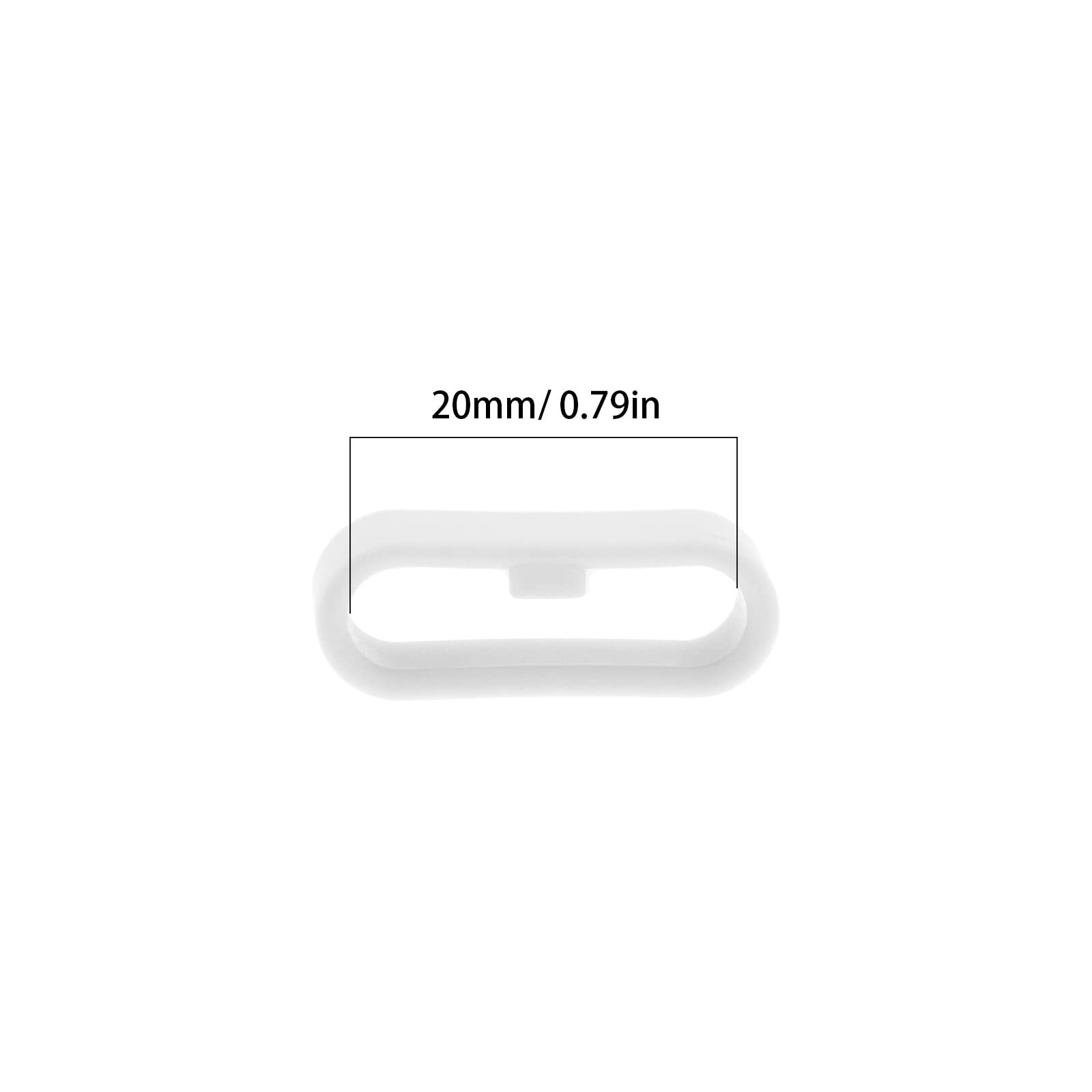 10pcs Silicone Watch Strap Loop Holders - Compatible with Garmin Vivoactive 3 Music/Venu/Vivomove - Secure Replacement Wristband Rings (White) - Perfect for Sports, Fitness & Everyday Wear