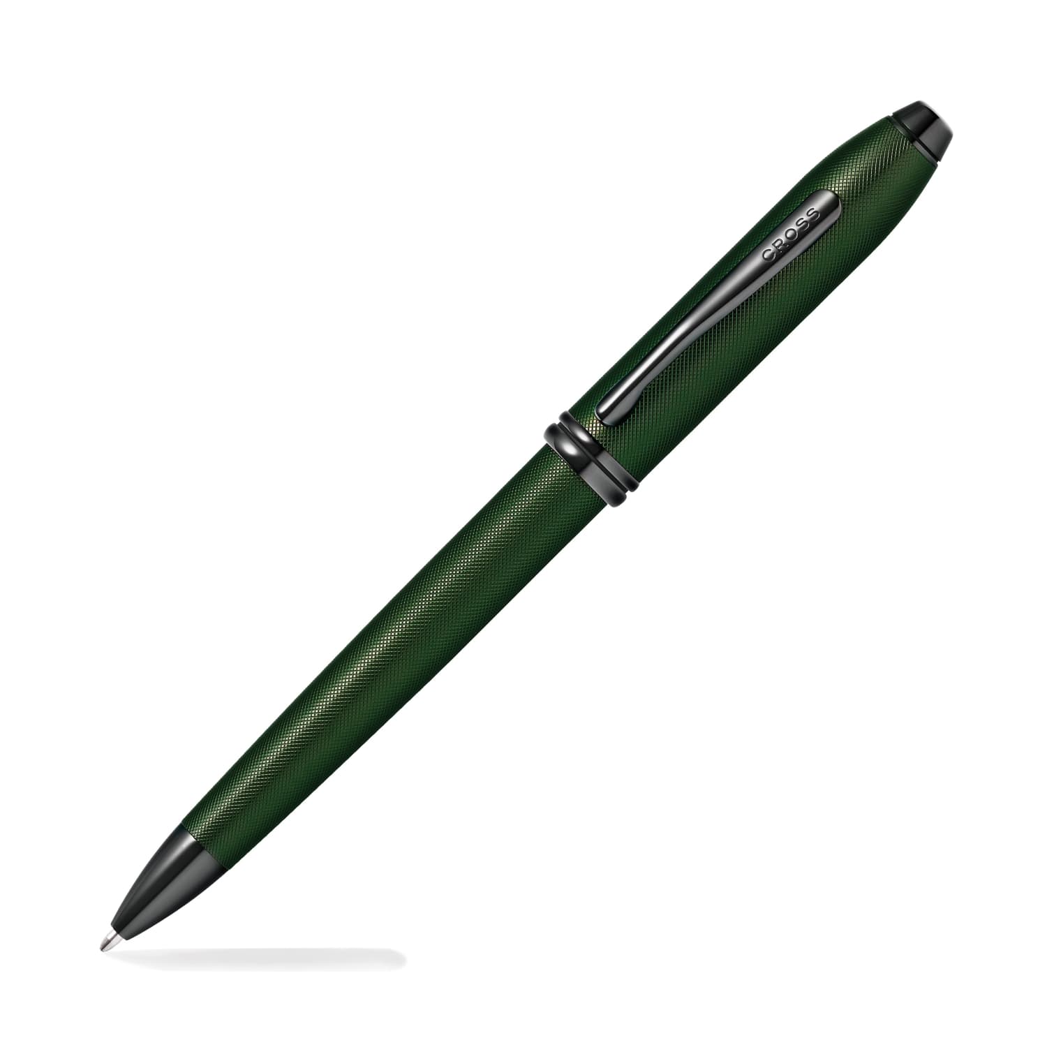 Cross Townsend Green PVD Micro Knurl Ballpoint Pen - Premium Writing Instrument for Office, Business & Gifts