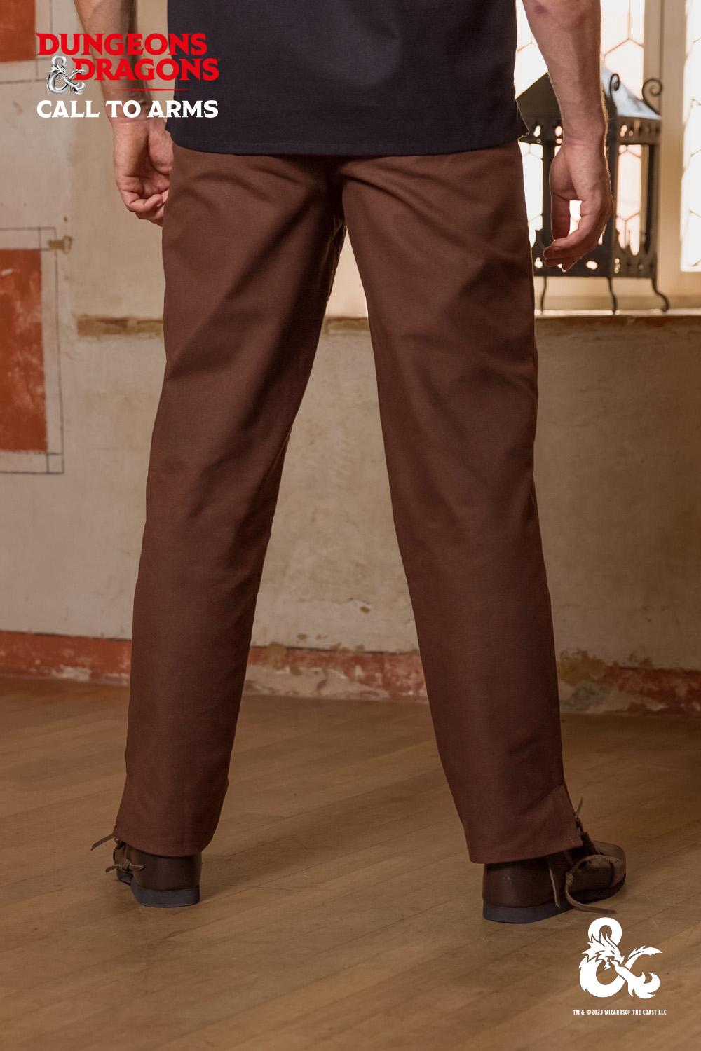 Dungeons & Dragons Rogue Pants - Brown Medieval Fantasy RPG Costume for LARP, Cosplay & Tabletop Gaming