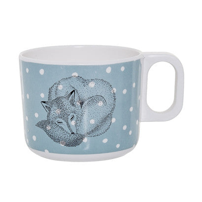 Bloomingville Toby Cup - Blue Melamine Coffee Mug Set of 4, Durable & Lightweight for Outdoor Picnics, Camping, and Home Use