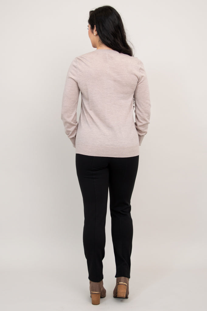 Soft Tan 100% Merino Wool Kitten Cardigan - Cozy & Warm Sweater for Cats - Perfect for Winter Outfits & Indoor Comfort