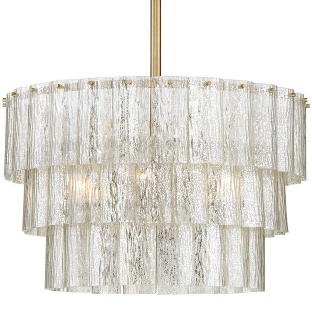 Bayside Tiered Chandelier - Elegant 3-Tier Crystal Ceiling Light Fixture for Dining Room, Living Room & Bedroom | Modern Home Decor Lighting