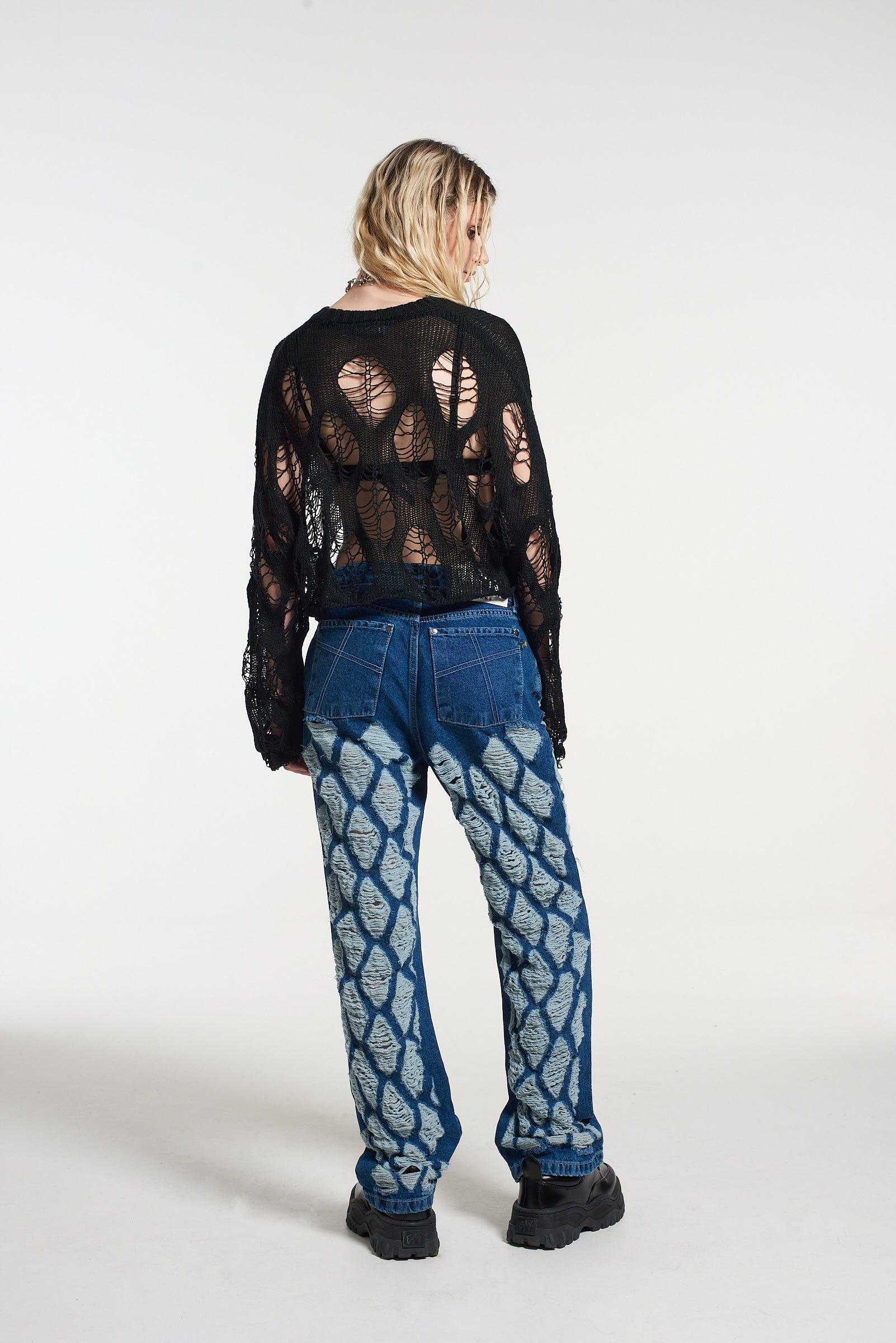 Blitzed Fray Dad Jeans - Vintage Distressed Denim Pants for Men | Perfect for Casual Wear, Street Style & Everyday Outfits