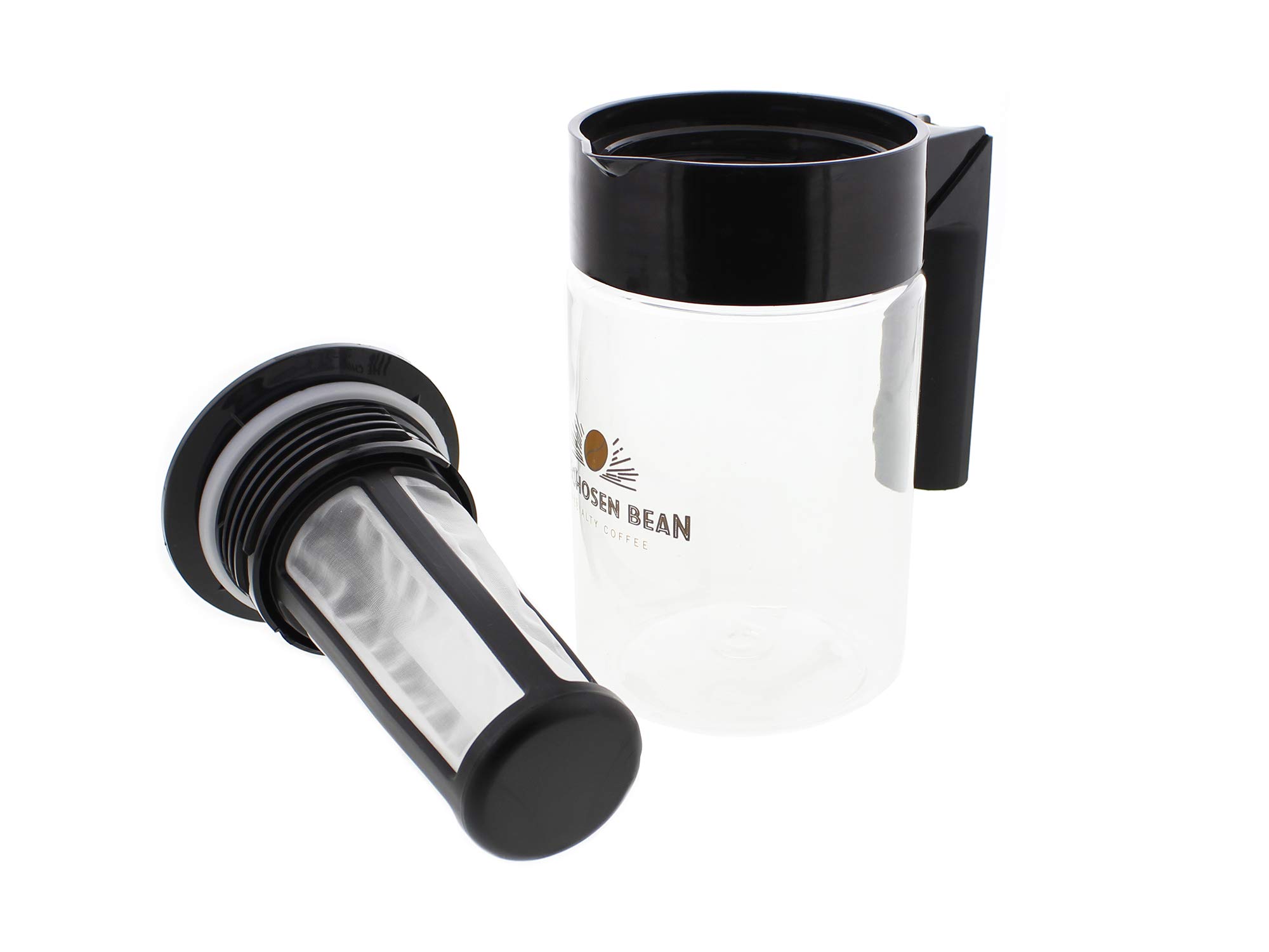 Premium 1 Quart Cold Brew Coffee Maker with Pitcher - Airtight Lid, Easy to Clean - Perfect for Iced Coffee, Tea & Homemade Cold Brew at Home or Office