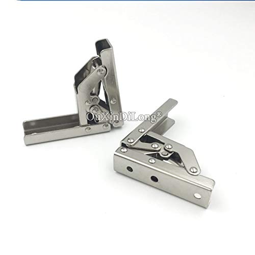 4Pcs 90 Degree Cabinet Hinges - 180 Degree Adjustable Folding Brackets, Concealed Flap Hinges for Furniture, Tables & DIY Projects - Perfect for Kitchen Cabinets, Wardrobes & Foldable Furniture