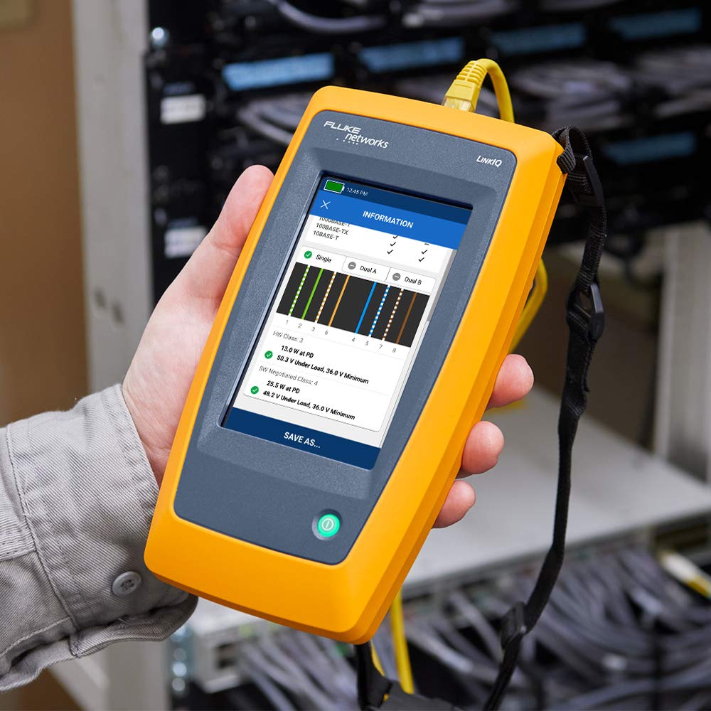 Fluke Networks LIQ-100 LinkIQ Cable and Network Tester - Professional Ethernet Tester for Cat5e, Cat6, Cat6a Cables - Network Installation & Troubleshooting Tool for IT Technicians