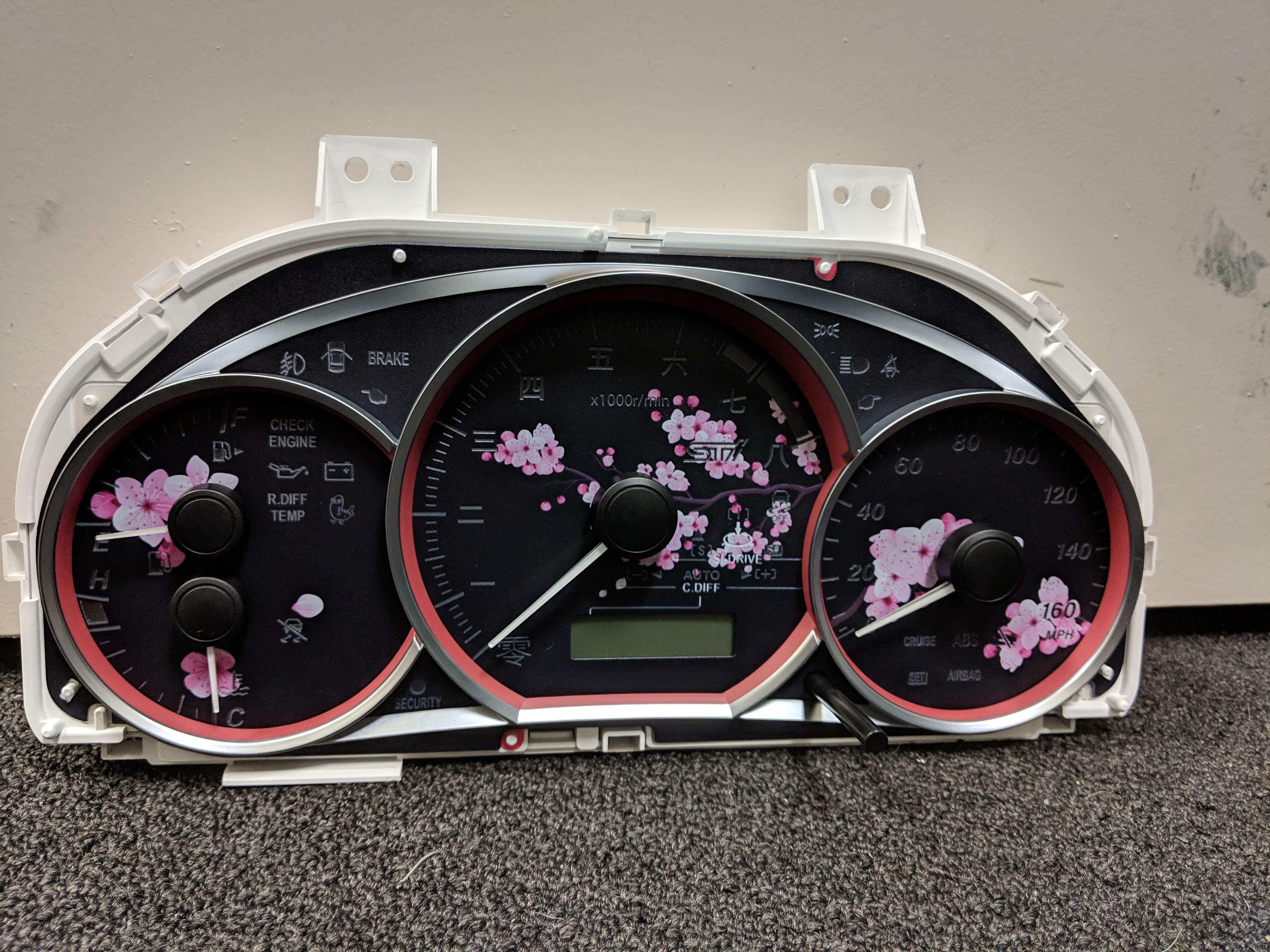 Illumaesthetic Gauge Faces for Subaru Impreza WRX/STi (GV/GR) 2008-2014 - Premium Dashboard Instrument Cluster Upgrade for Enhanced Night Driving Visibility