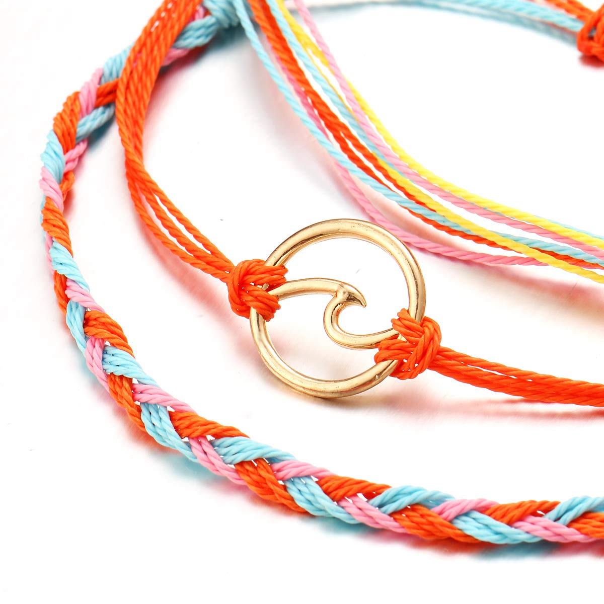 Boho Friendship Bracelets for Women - Adjustable Sunflower & Blue Beaded Bracelets Set, Surfer Beach Stackable Summer Essentials, Perfect for Gifts, Stocking Stuffers & Everyday Boho Style