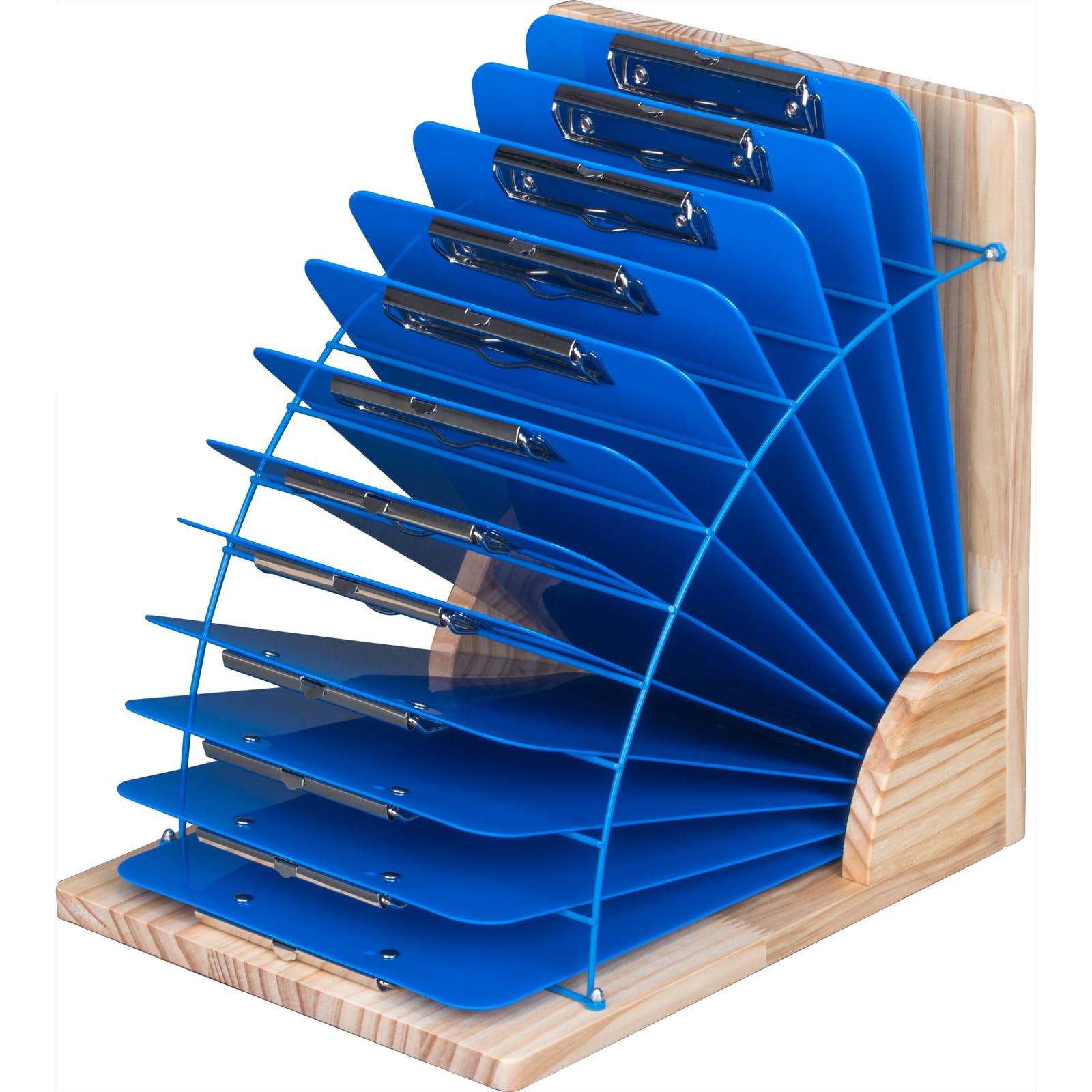 Really Good Stuff Clipboard Stand with 12 Single-Color Clipboards - 1 Stand & 12 Clipboards for Classroom, Office, or Home Organization