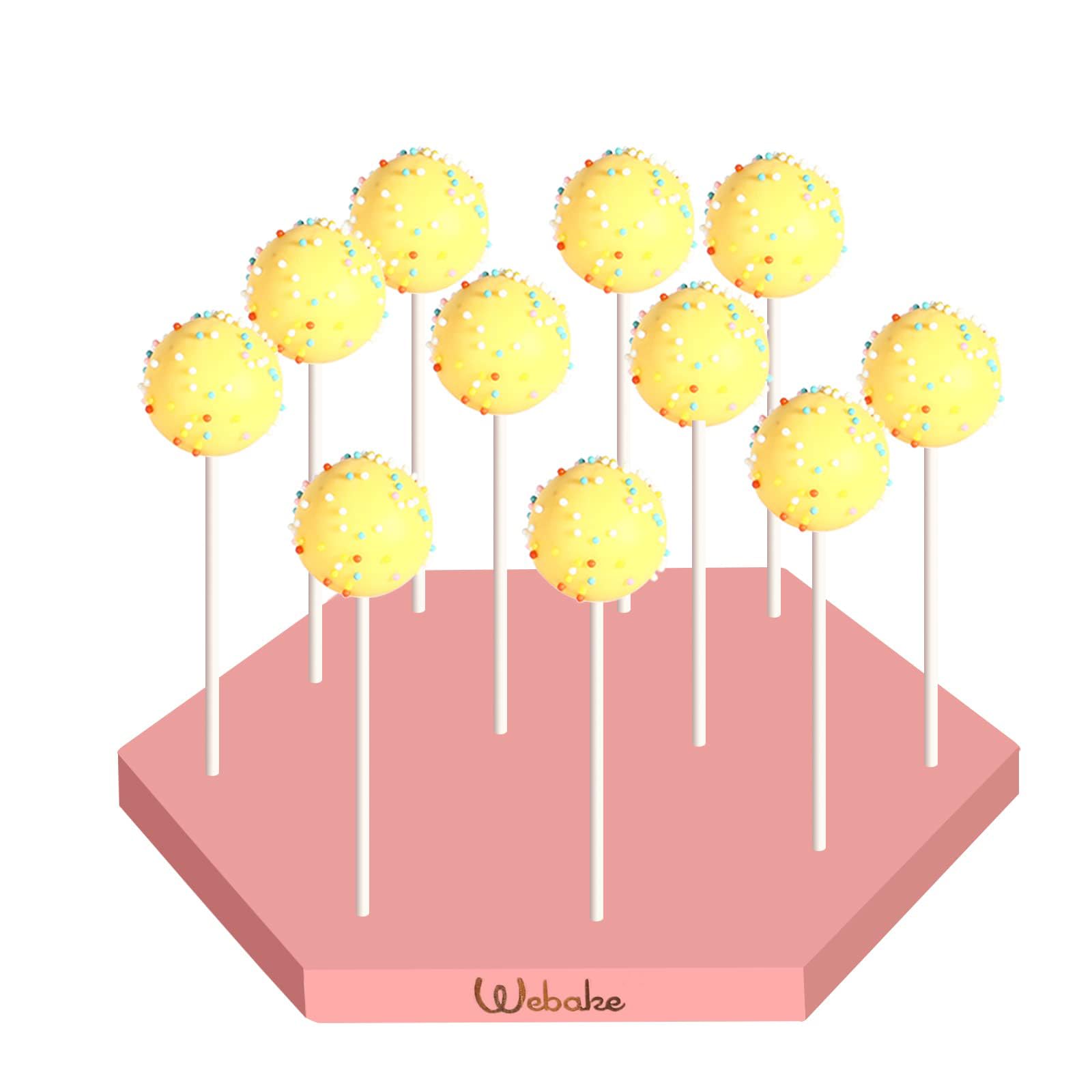 Webake 12 Hole Wooden Cake Pop Display Stand - Lollipop Holder & Drying Rack for Wedding, Baby Shower, Birthday Party Decorations | Perfect for Candy Buffets, Dessert Tables & Holiday Treat Displays (Halloween, Christmas)