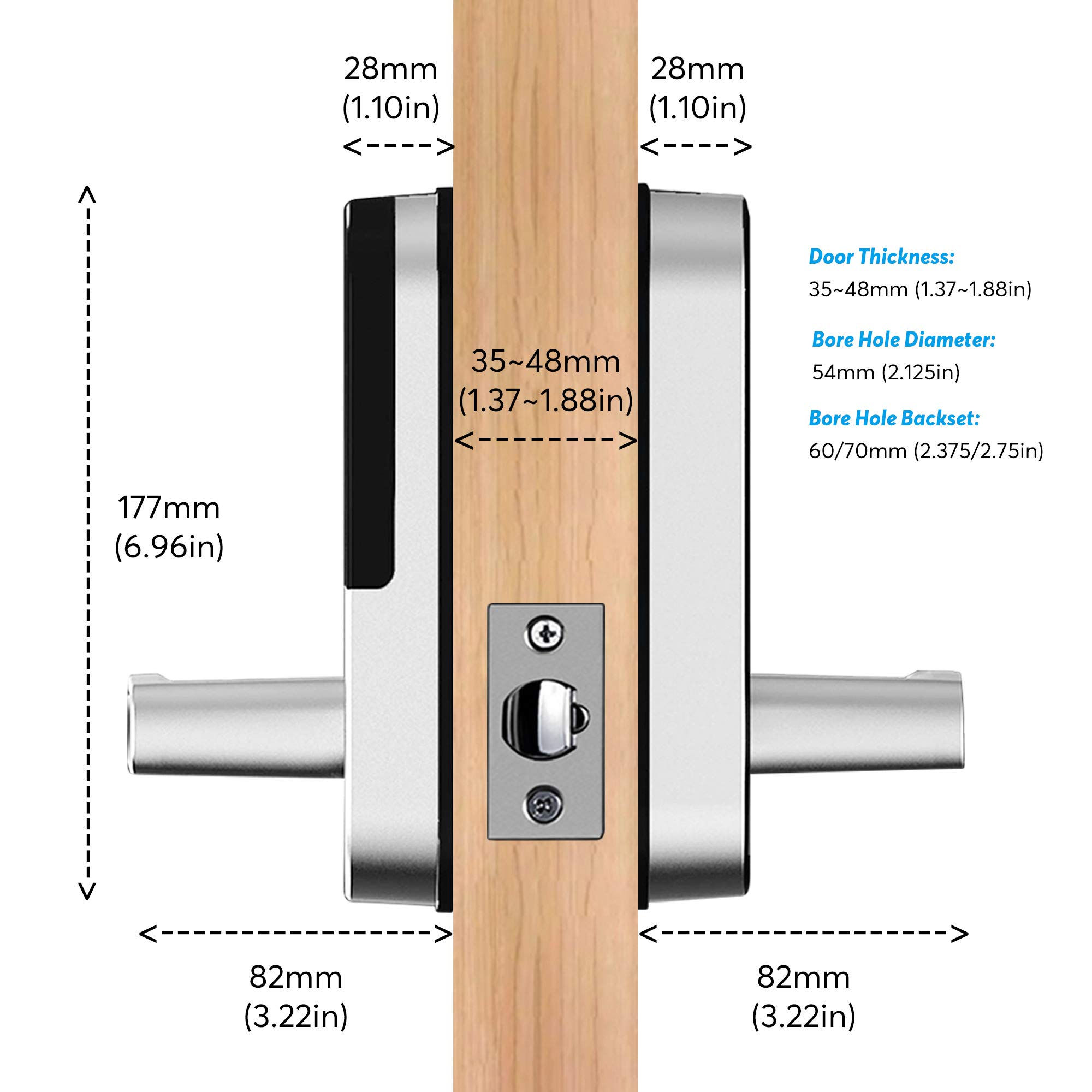 CATCHFACE WiFi Smart Lock with Gateway Bundle - Fingerprint & IC Card Keyless Entry Biometric Door Lock - Secure Smart Home Lock for Front Doors, Apartments & Rental Properties - Ideal for Airbnb Hosts & Home Security