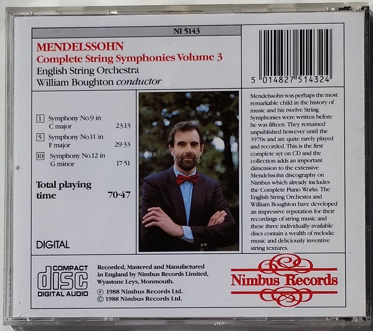 Mendelssohn Complete String Symphonies Vol 3 - Classical Music CD for Relaxation, Study & Elegant Dinner Background