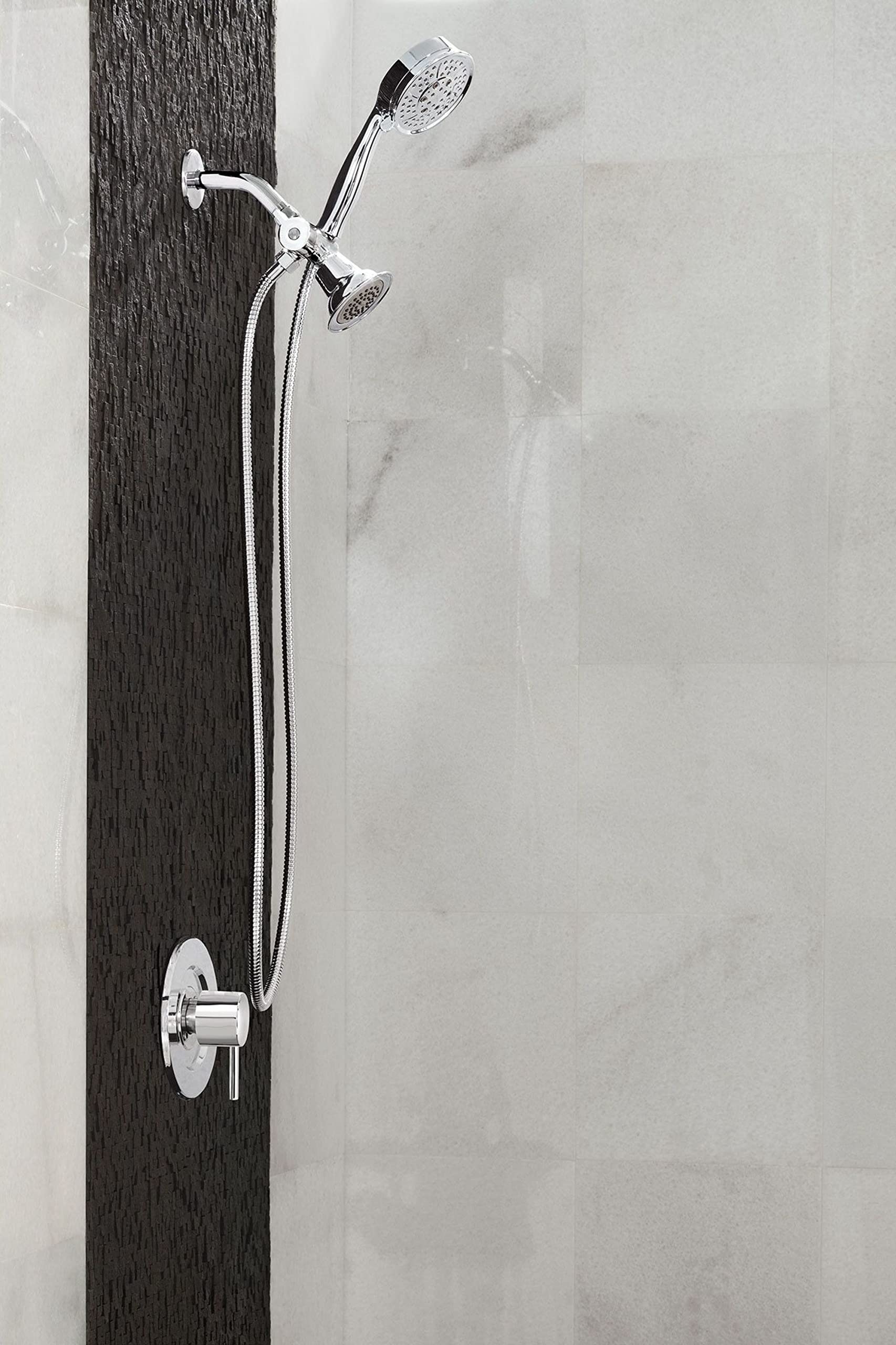 Moen CL707BN Brushed Nickel Pivoting Shower Arm Diverter with Hand Shower Cradle - Perfect for Bathroom Renovation & Spa-Like Shower Experience