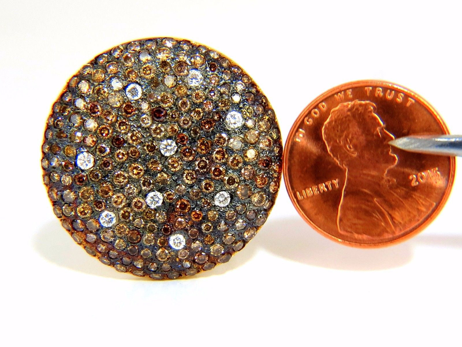 6.00ct Natural Fancy Color Diamond Bead Set Earrings in 18K Gold - Perfect for Weddings, Parties & Special Occasions